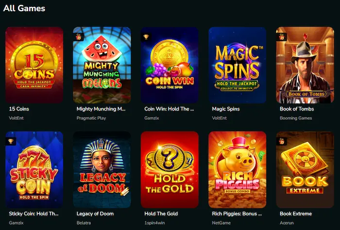 Trip2Vip Casino Australia games